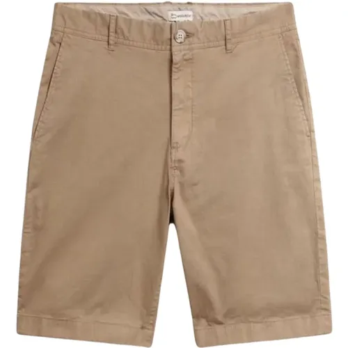 Cotton Men`s Bermuda Shorts with Pockets , male, Sizes: W30 - Woolrich - Modalova