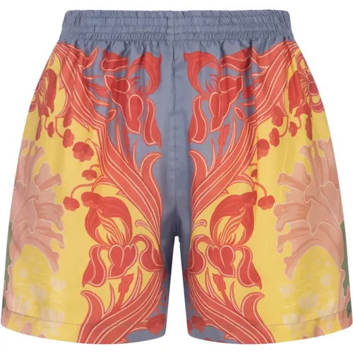 Multicolour Summer Print Silk Shorts , female, Sizes: L, M - ETRO - Modalova