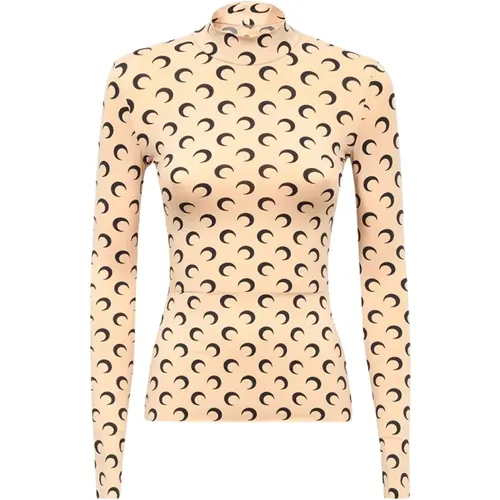 Bedrucktes Jersey-Top All-Over-Print , Damen, Größe: XS - Marine Serre - Modalova