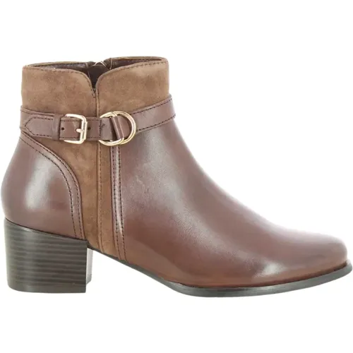 Cognac Leder Damenschuhe Jolene , Damen, Größe: 38 EU - Regarde le Ciel - Modalova