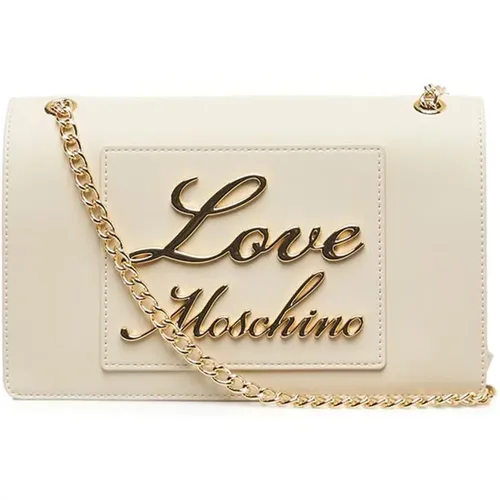 Weiße Cross Body Tasche für Frauen , Damen, Größe: ONE Size - Love Moschino - Modalova