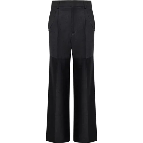 Grey Wool Tailored Trousers , female, Sizes: S - Victoria Beckham - Modalova