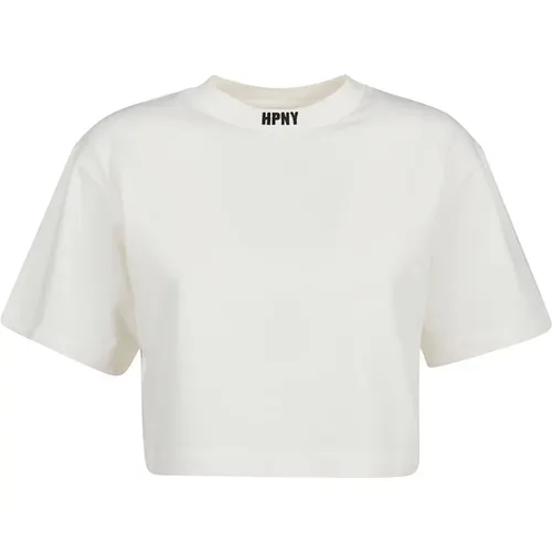 Embroidered Crop T-Shirt , female, Sizes: S - Heron Preston - Modalova