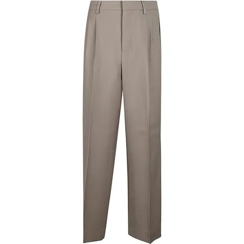 Beige Wool Trousers with Zip Opening , male, Sizes: W42 - Ami Paris - Modalova