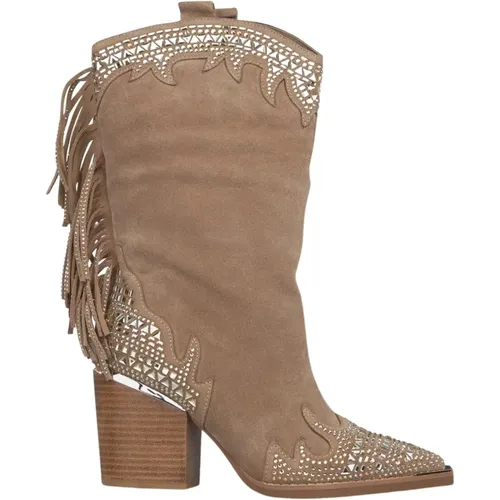 Fringed Blockabsatz Stiefelette - Alma en Pena - Modalova