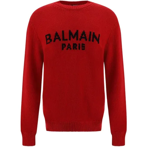Logo Wool Sweater , male, Sizes: L - Balmain - Modalova