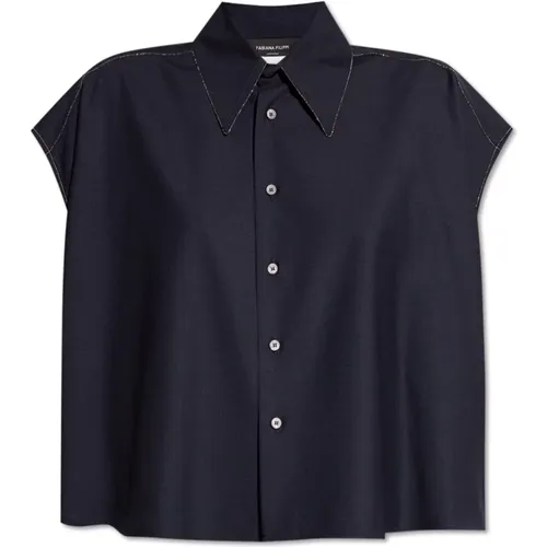 Shirt with short sleeves , female, Sizes: XS, S - Fabiana Filippi - Modalova