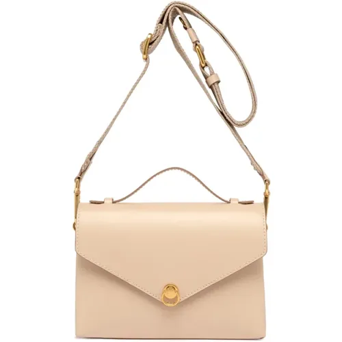 Simple Leather Mini Bag with Gold Ring , female, Sizes: ONE SIZE - Gianni Chiarini - Modalova