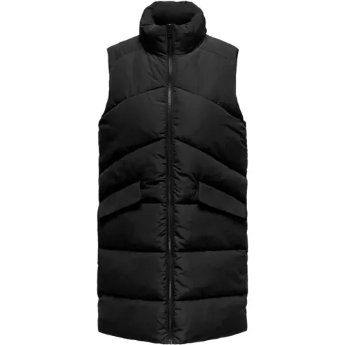 Schwarze Gepolsterte Ärmellose Jacke - Only - Modalova