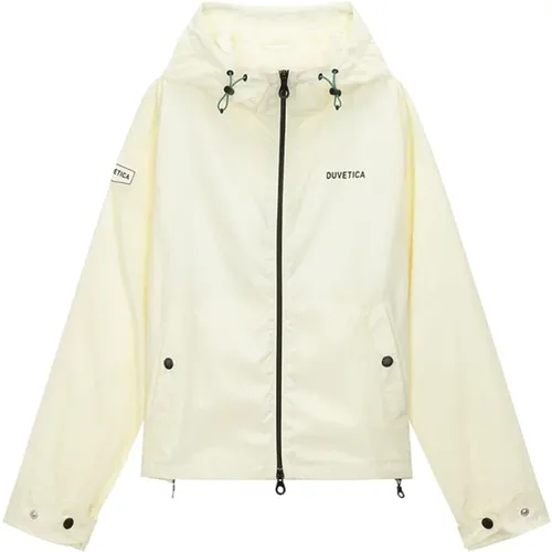 Short Hooded Jacket Ivory Ss24 , female, Sizes: S, M, XS - duvetica - Modalova