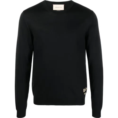 Wool Crew Neck Sweater , male, Sizes: M, L - Gucci - Modalova
