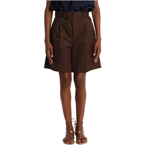 Braune Bermuda Shorts , Damen, Größe: XS - Soeur - Modalova
