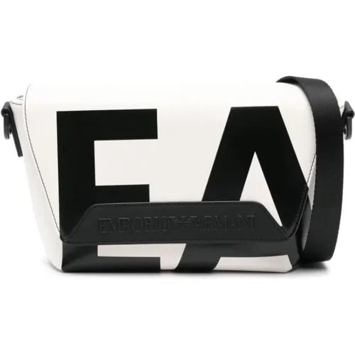 Stilvolle weiße Taschen mit Logodruck - Emporio Armani - Modalova