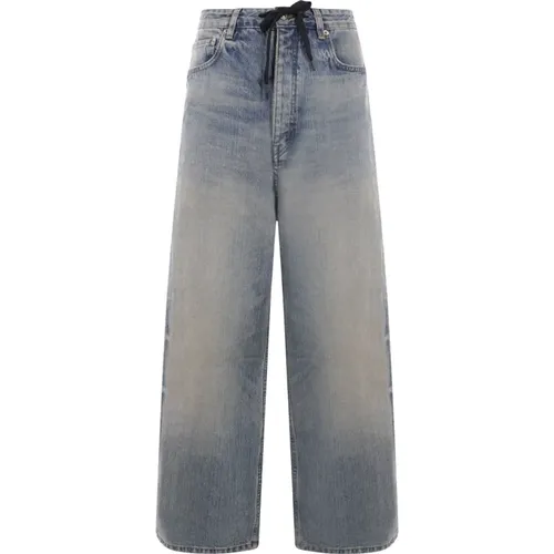 Destroyed Baggy Denim Jeans , female, Sizes: XS - Balenciaga - Modalova