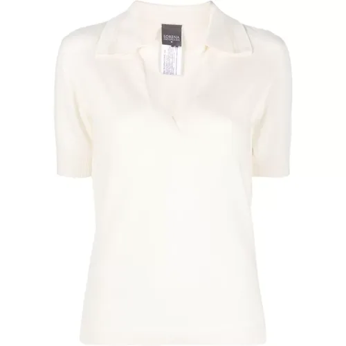 Knit Polo Shirt Casual Style , female, Sizes: L - Lorena Antoniazzi - Modalova