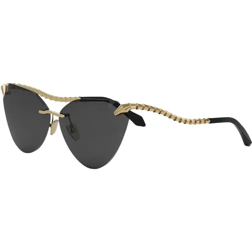 Serpenti Sunglasses Gold Frame Dark Lenses , unisex, Sizes: ONE SIZE - Bvlgari - Modalova