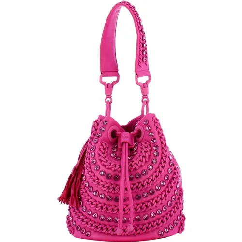Fuchsia Studded Bucket Bag , female, Sizes: ONE SIZE - La Carrie - Modalova