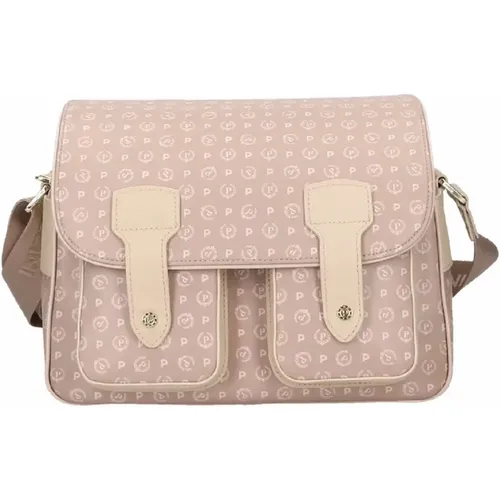 Large Messenger Bag from the Heritage Soft Touch Capsule Collection , female, Sizes: ONE SIZE - Pollini - Modalova