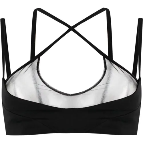 Mesh-Panel Kreuz-Top , Damen, Größe: XS - The Attico - Modalova