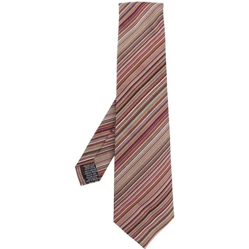 Gestreifter Herren Krawatte , Herren, Größe: ONE Size - PS By Paul Smith - Modalova