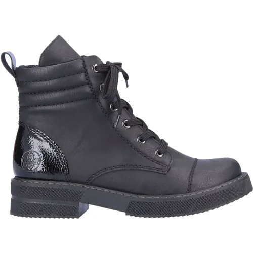 Bequeme geschlossene schwarze Stiefeletten , Damen, Größe: 38 EU - Rieker - Modalova