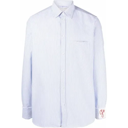 Striped G Logo Shirt , male, Sizes: XL - Golden Goose - Modalova