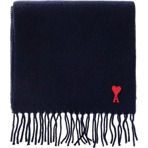 Scarf with logo , unisex, Sizes: ONE SIZE - Ami Paris - Modalova