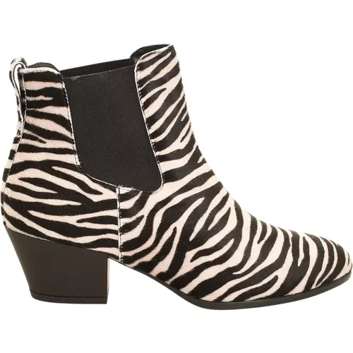 Zebra Print Chelsea Ankle Boots , female, Sizes: 3 1/2 UK, 4 1/2 UK, 5 1/2 UK, 3 UK - Hogan - Modalova