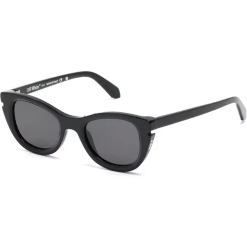 Schwarze Sonnenbrille mit Original-Etui - Off White - Modalova