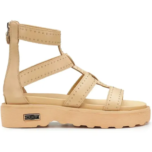 Chunky Braune Sandalen , Damen, Größe: 40 EU - Cult - Modalova