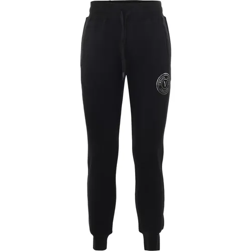 Couture Sweatpants in Nero , male, Sizes: XL, M - Versace Jeans Couture - Modalova
