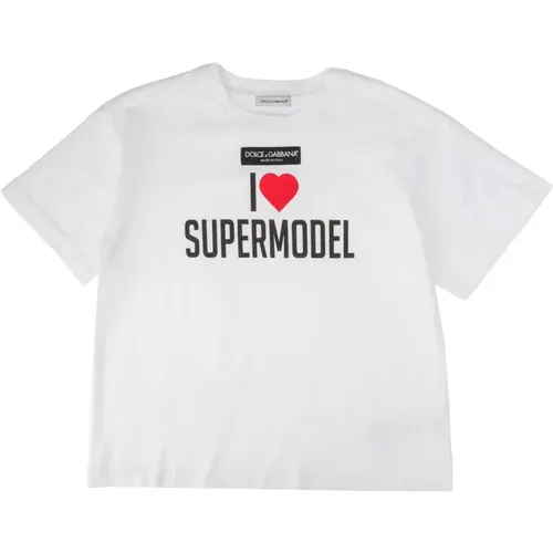 Kinder T-Shirt - Regular Fit - 100% Baumwolle - Dolce & Gabbana - Modalova