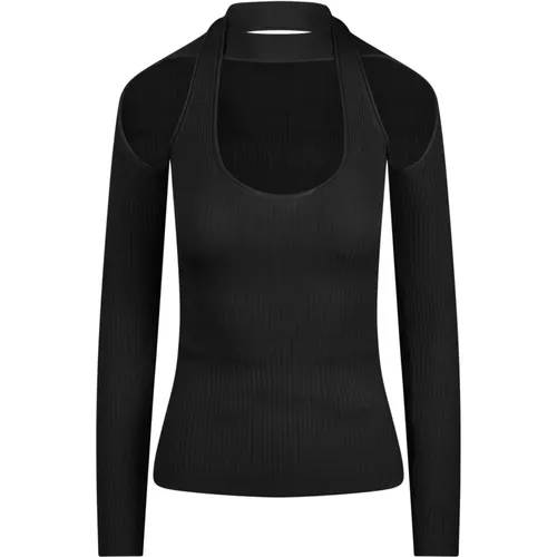 Geripptes Viskose Cut-Out Top - Coperni - Modalova