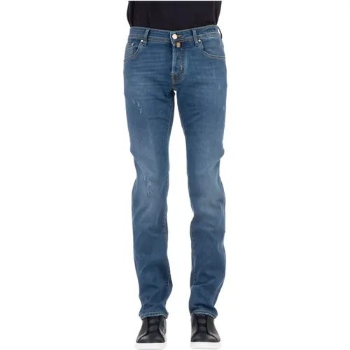 Bequeme und elastische italienische Denim-Jeans , Herren, Größe: W30 - Jacob Cohën - Modalova