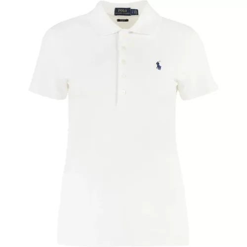 Baumwoll-Piqué-Poloshirt mit Elastan , Damen, Größe: L - Polo Ralph Lauren - Modalova