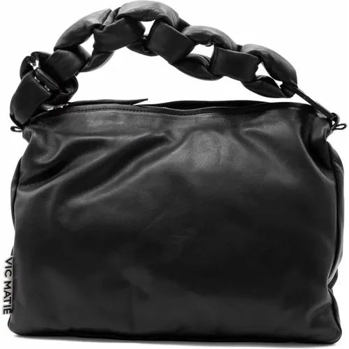 Schwarze Erweiterbare Tote Tasche , Damen, Größe: ONE Size - Vic Matié - Modalova