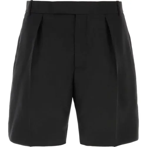 Schwarze Woll-Bermuda-Shorts , Herren, Größe: L - alexander mcqueen - Modalova