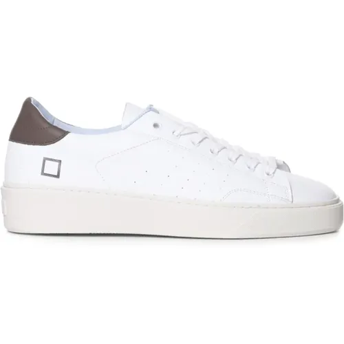 Weiße Leder Low-Top Sneakers , Herren, Größe: 44 EU - D.a.t.e. - Modalova