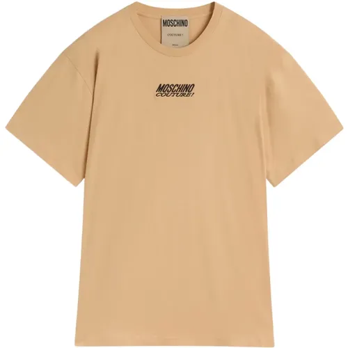 Besticktes Logo T-Shirt , Herren, Größe: XL - Moschino - Modalova