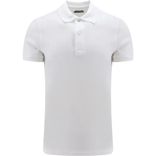Baumwoll Polo Shirt mit Logo-Stickerei , Herren, Größe: 2XL - Tom Ford - Modalova