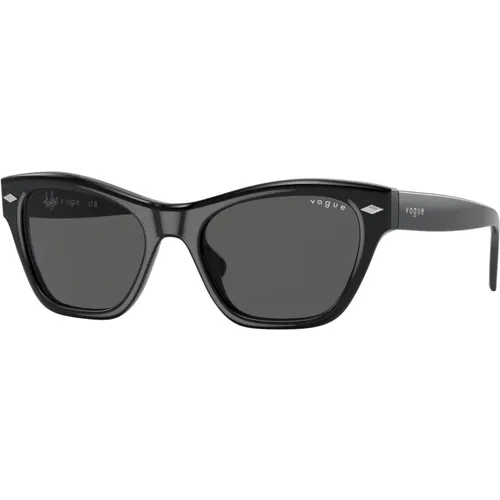 Schwarze Sonnenbrille , Damen, Größe: 51 MM - Vogue - Modalova