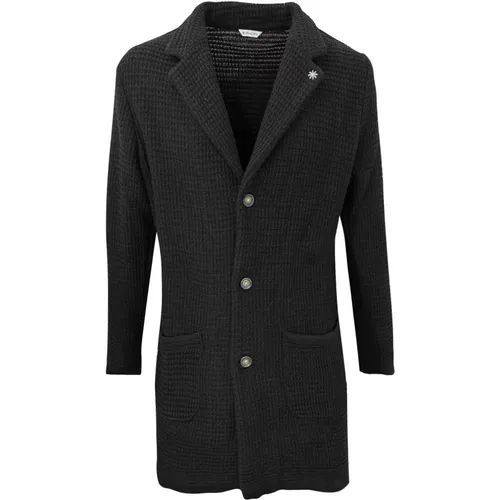 Stylish Cardigan Sweater for Men , male, Sizes: M, XL - Manuel Ritz - Modalova