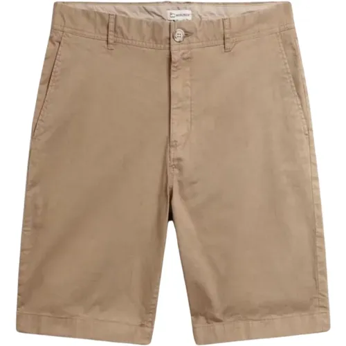 Cotton Bermuda Shorts with Pockets , male, Sizes: W30 - Woolrich - Modalova