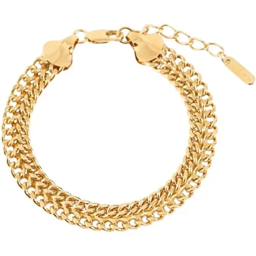 Goldkette Armband Doppelglied , Damen, Größe: ONE Size - Malababa - Modalova