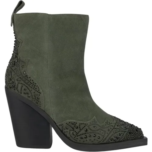Pointed Toe Leather Ankle Boots , female, Sizes: 4 UK, 6 UK, 8 UK, 7 UK - Alma en Pena - Modalova
