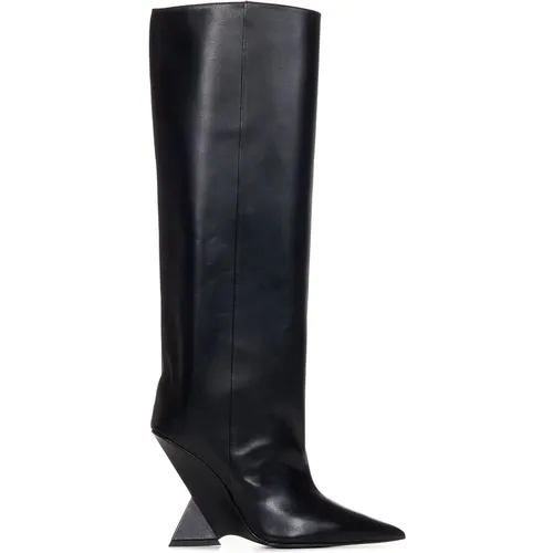 Leather Wedge Ankle Boots , female, Sizes: 5 UK, 3 UK - The Attico - Modalova