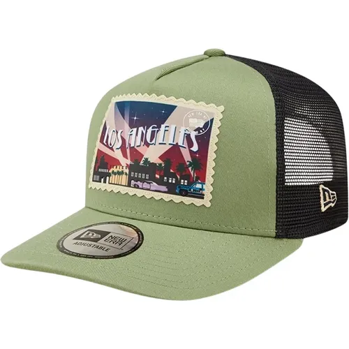 Grüne Los Angeles Postkarte Trucker Cap - new era - Modalova