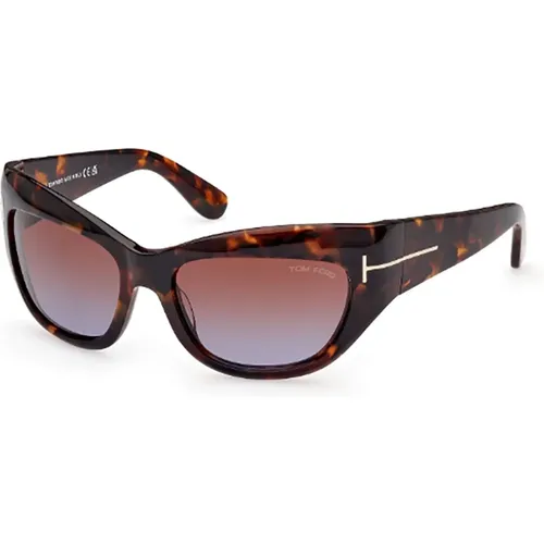 Braune Sonnenbrille Damen Accessoires , Damen, Größe: 55 MM - Tom Ford - Modalova