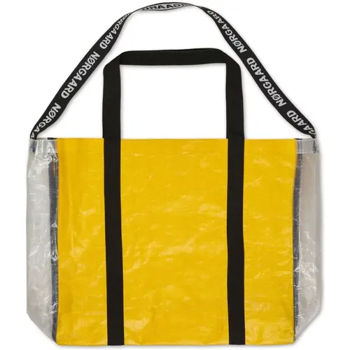 Transparent Lemon Tote Bag Laundrette Aba , female, Sizes: ONE SIZE - Mads Nørgaard - Modalova