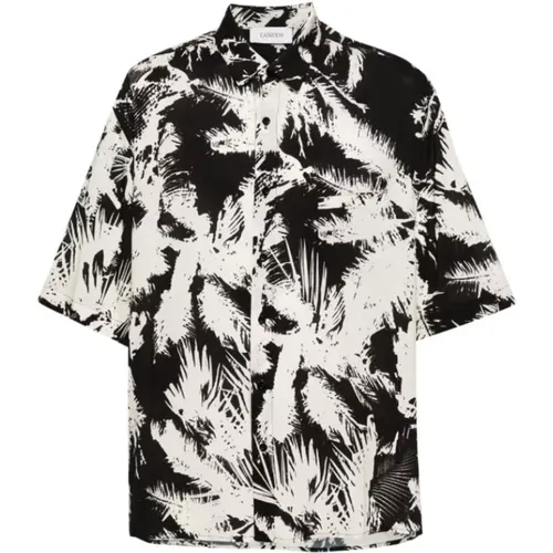 Palm Bianco Viskose Hemd , Herren, Größe: M - Laneus - Modalova